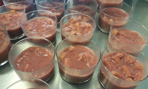 pudding fraise vanille