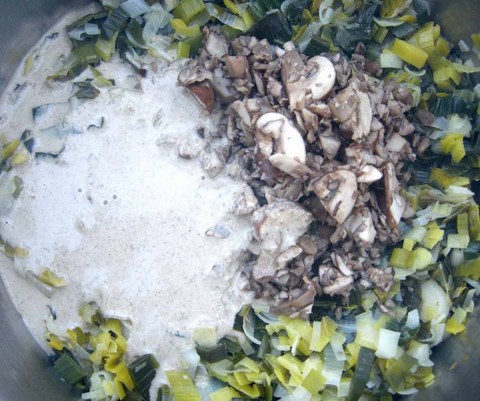 recette poireaux champignons