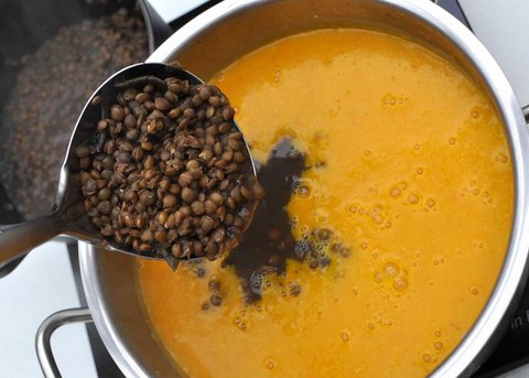 recette soupe potimarron lentilles